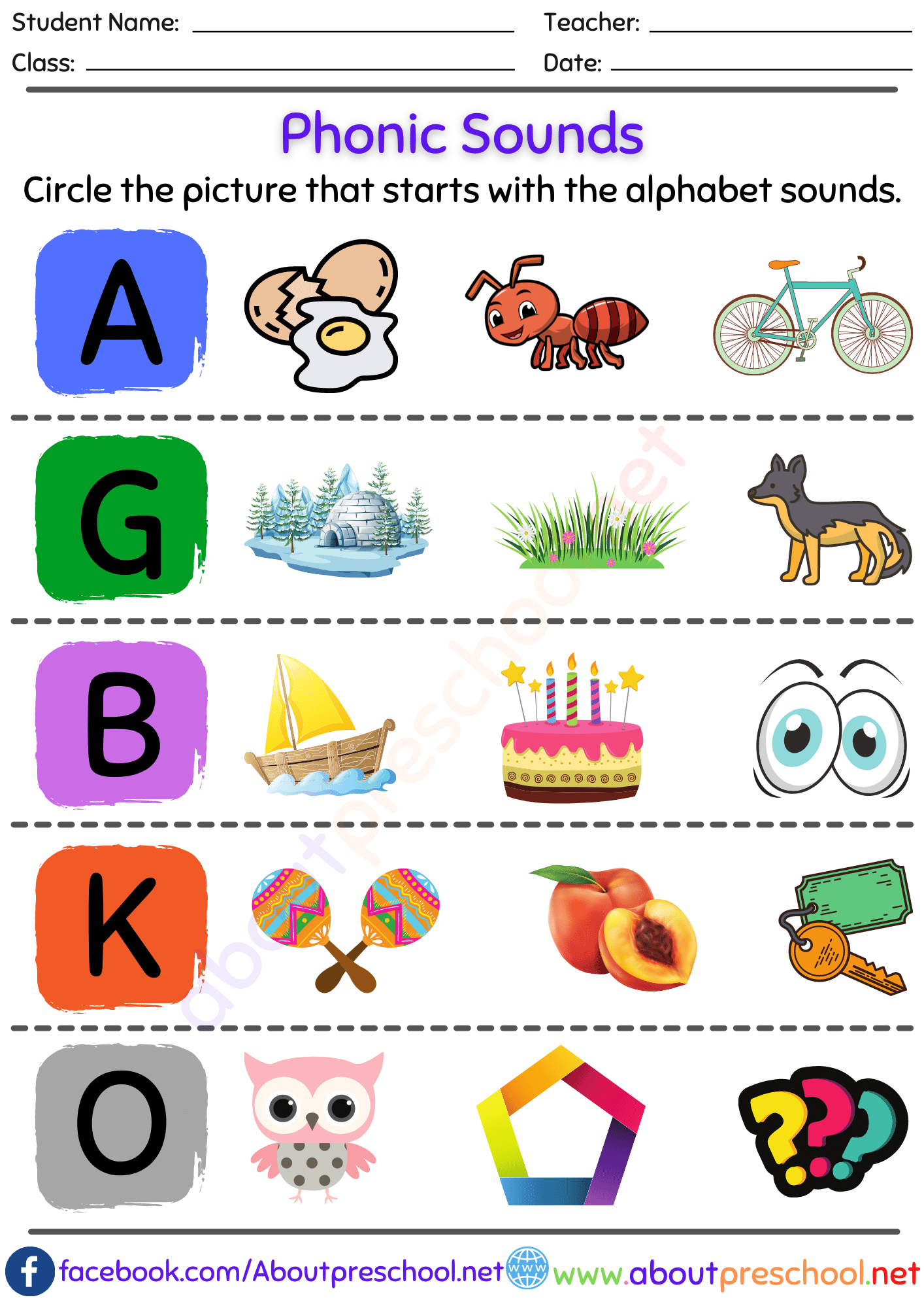 Phonics Sounds Worksheets 3 About Preschool