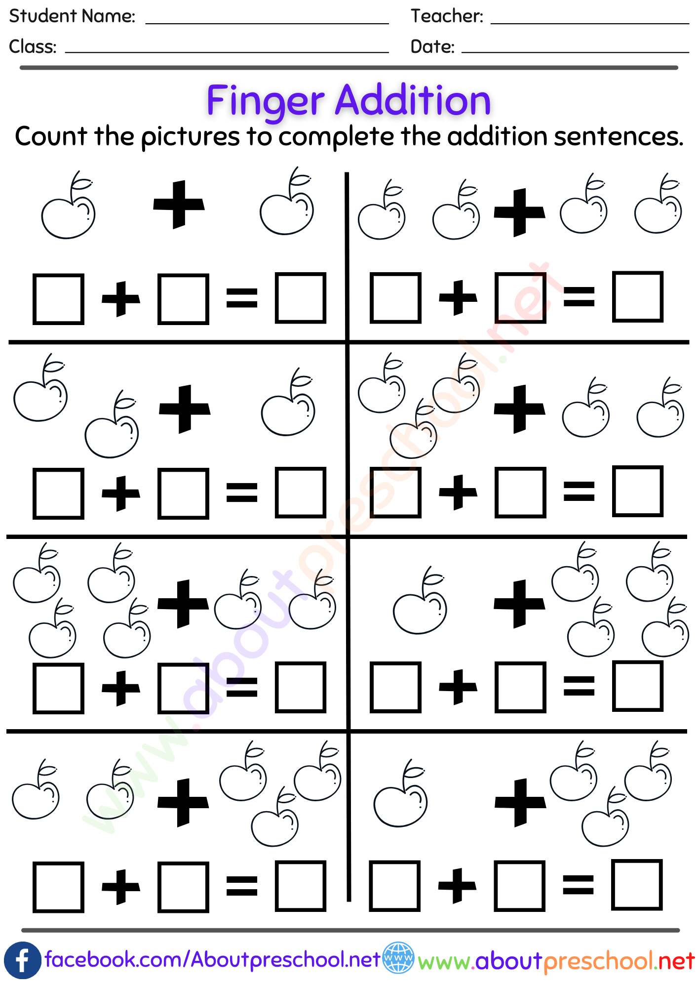 Kindergarten Addition Worksheets-4