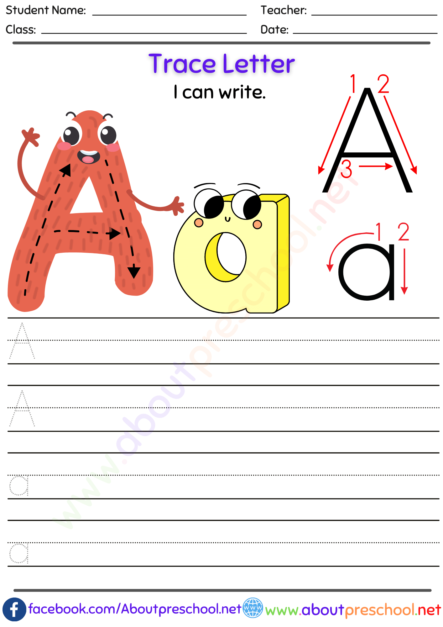 Letters for Tracing a
