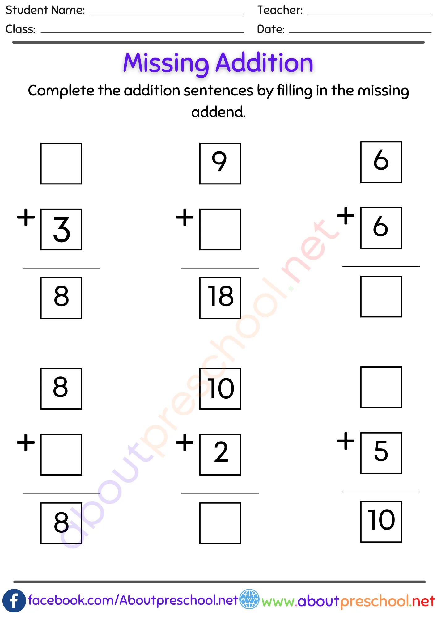Missing number addition worksheets pdf-15 3 Missing number addition worksheets pdf