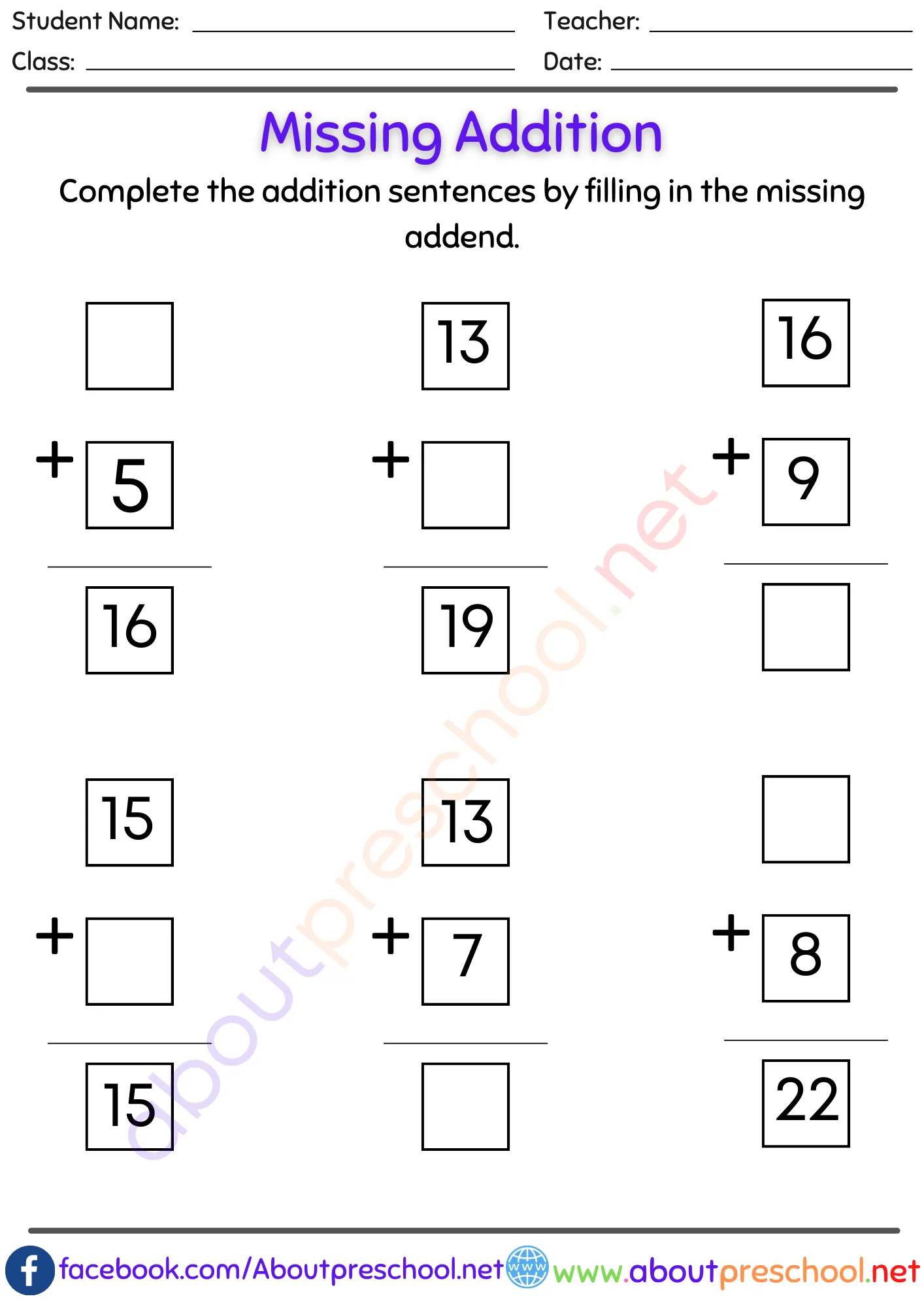 Missing number addition worksheets pdf-25 3 Missing number addition worksheets pdf