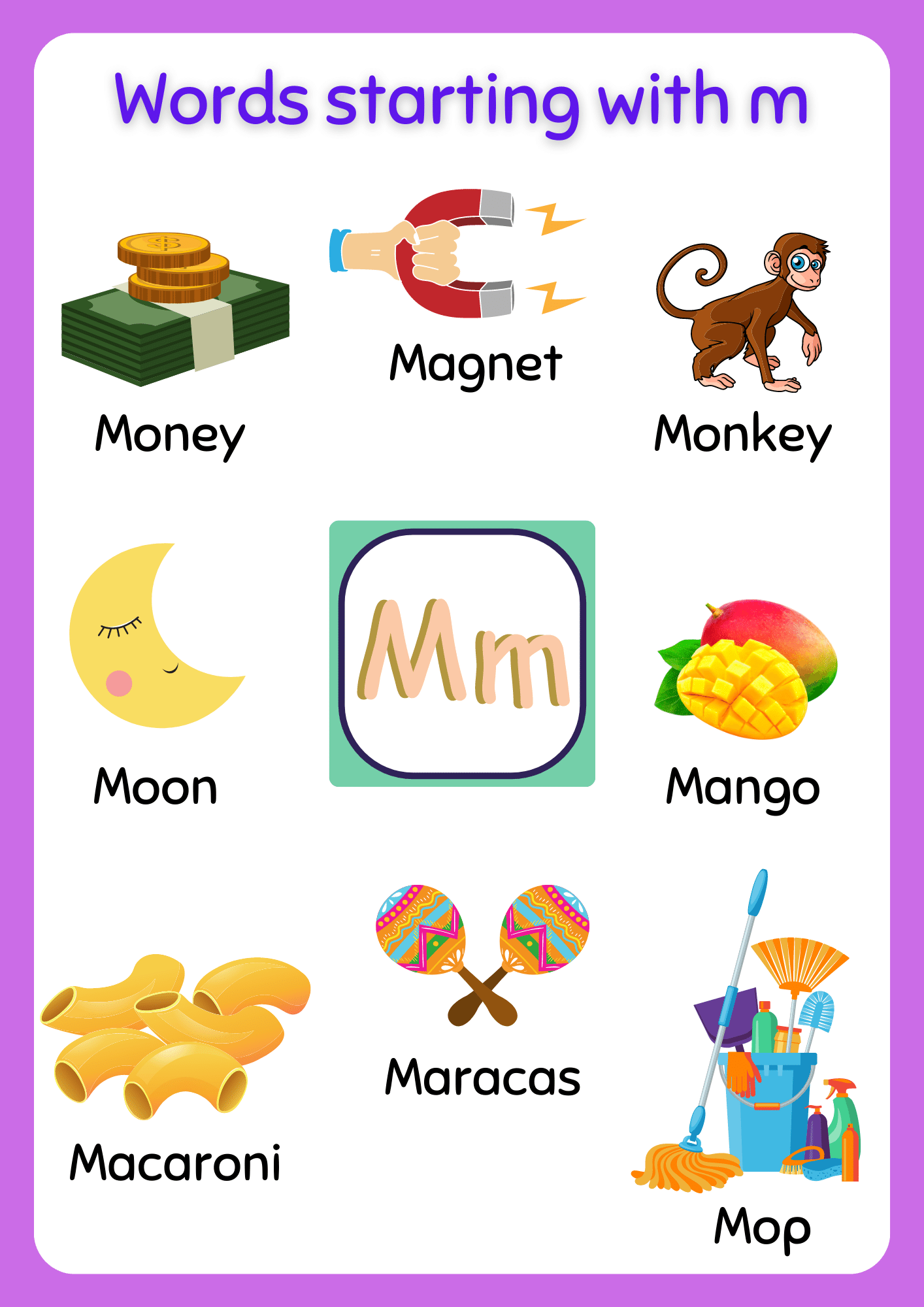 M Words For Kids Archives About Preschool