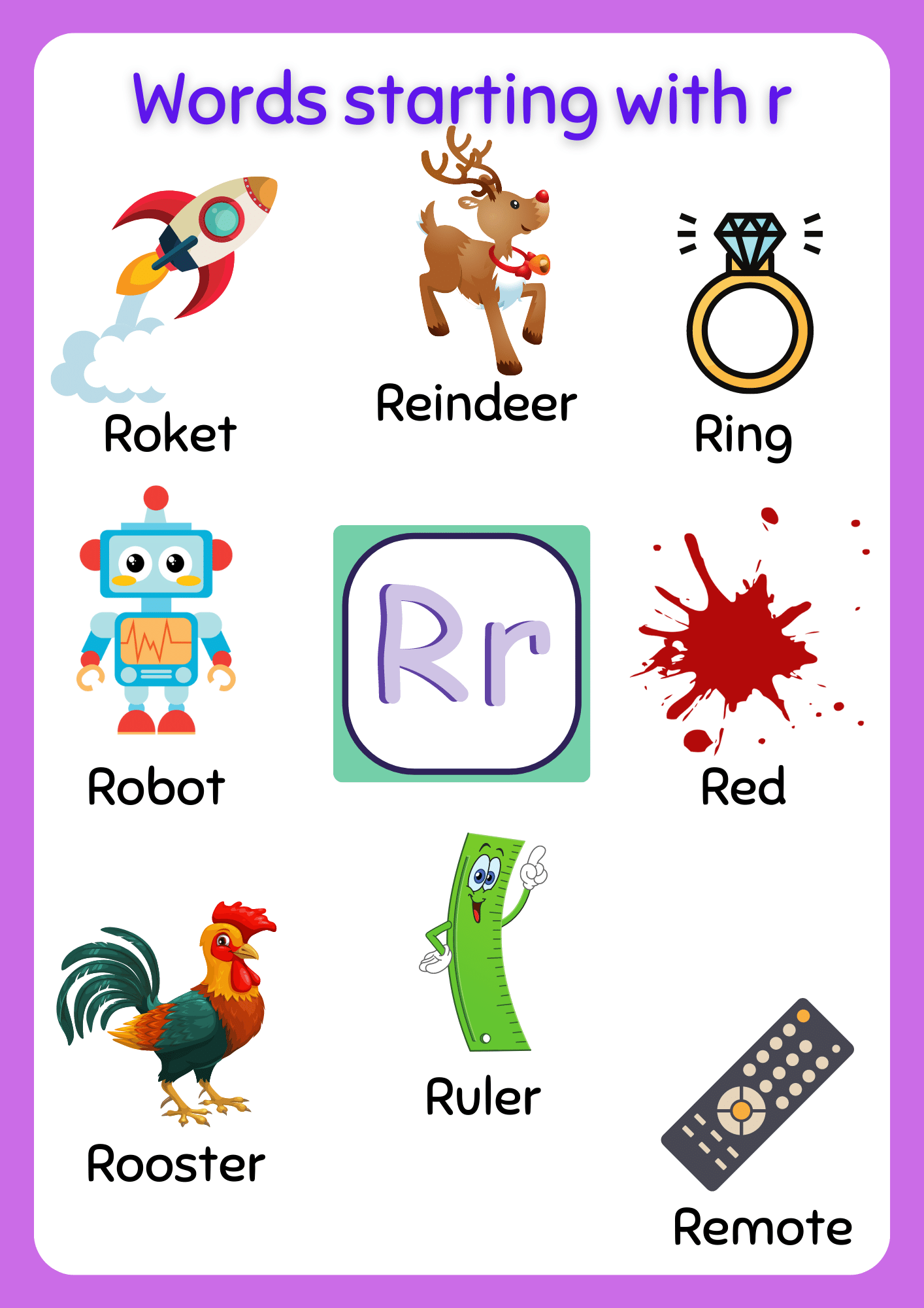 English Words Starting With R Archives About Preschool