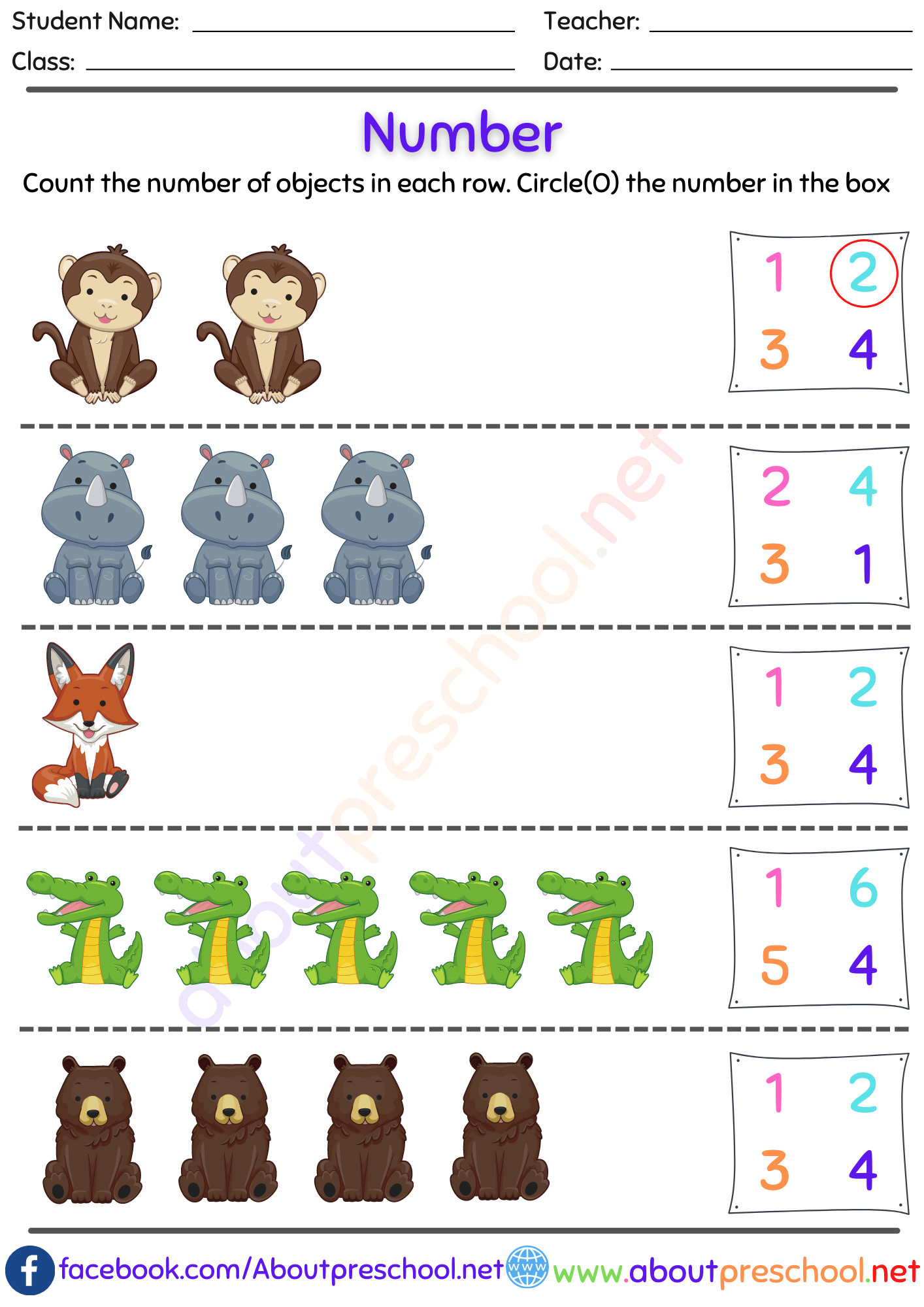 Kindergarten Counting Worksheets 3