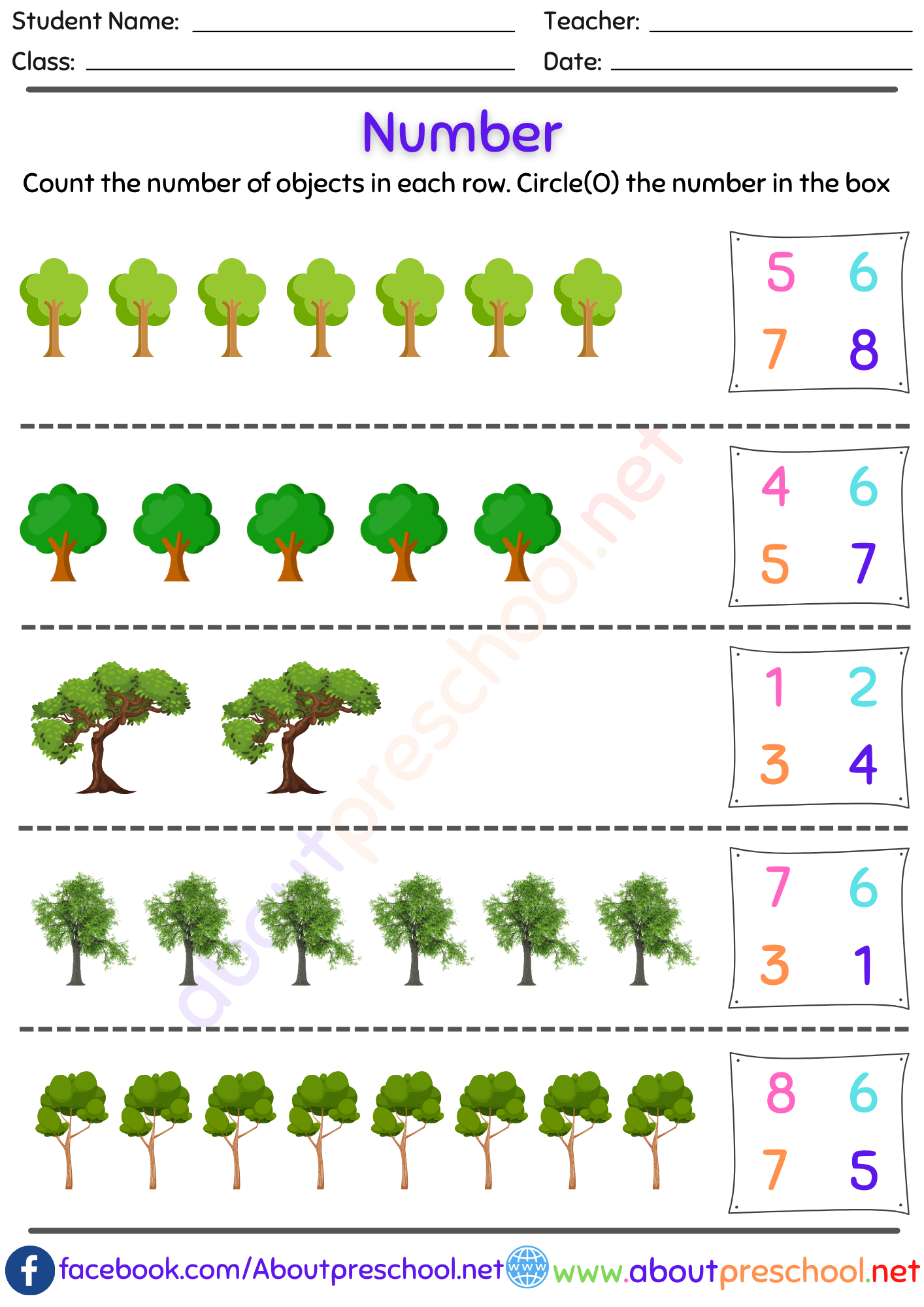 Kindergarten Counting Worksheets 4