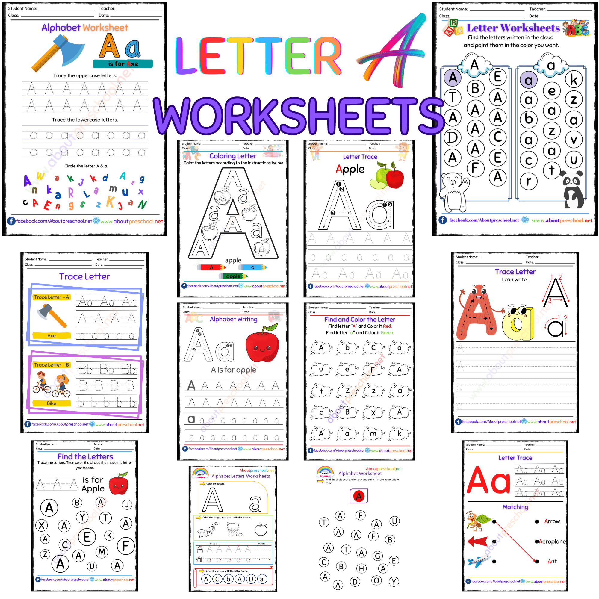 Letter A Worksheets For 2 Year Olds Archives About Preschool