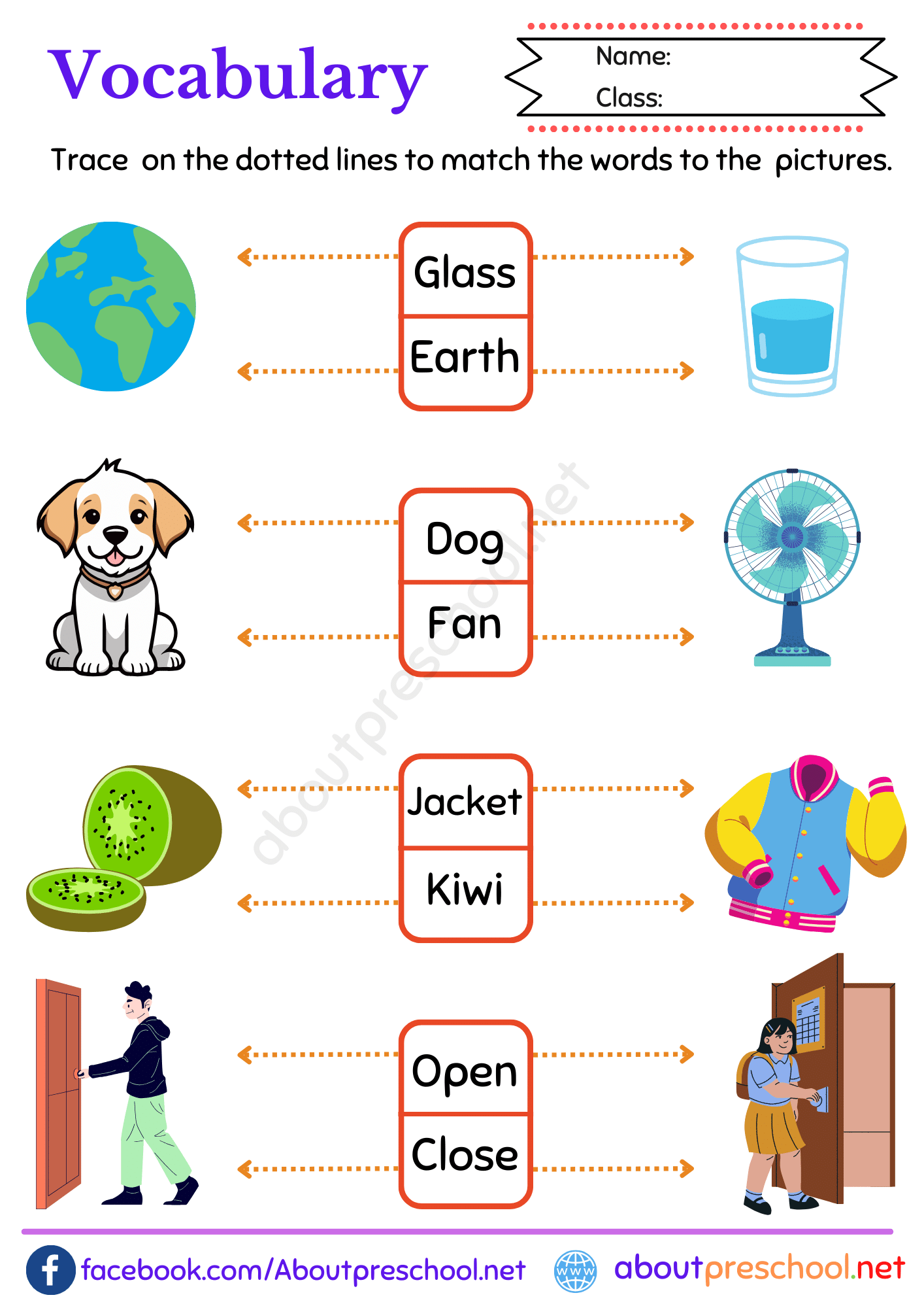 Kindergarten Vocabulary Worksheets For Kids 5