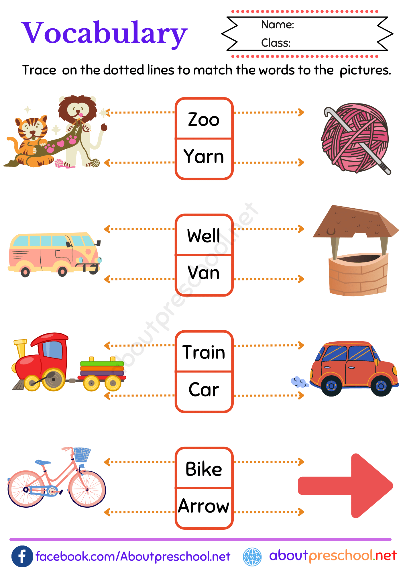 Kindergarten Vocabulary Worksheets For Kids 7