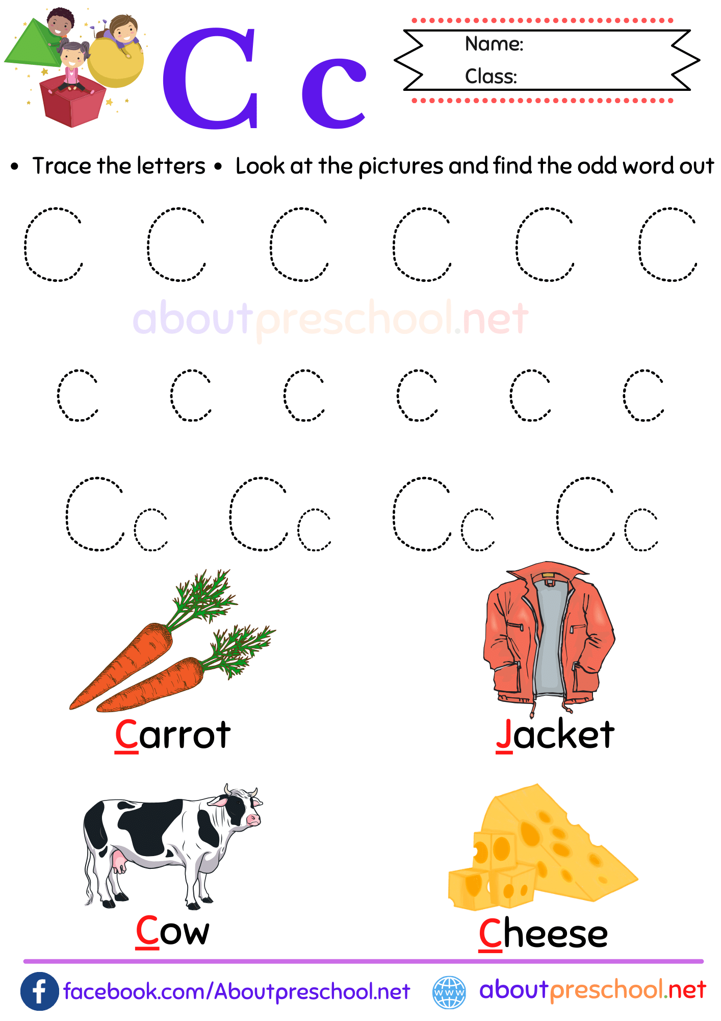 Letter C Printable Worksheet Letter C Printable Worksheet