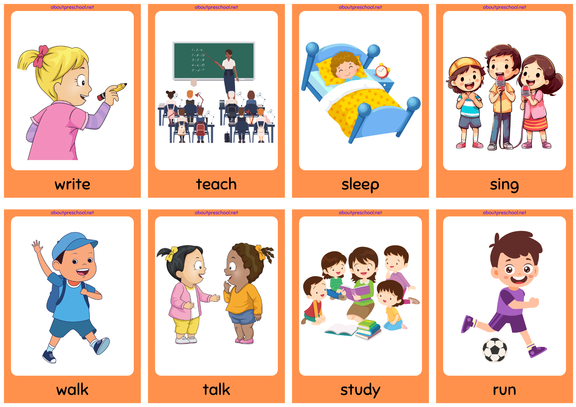 Action Verb Archives - About Preschool