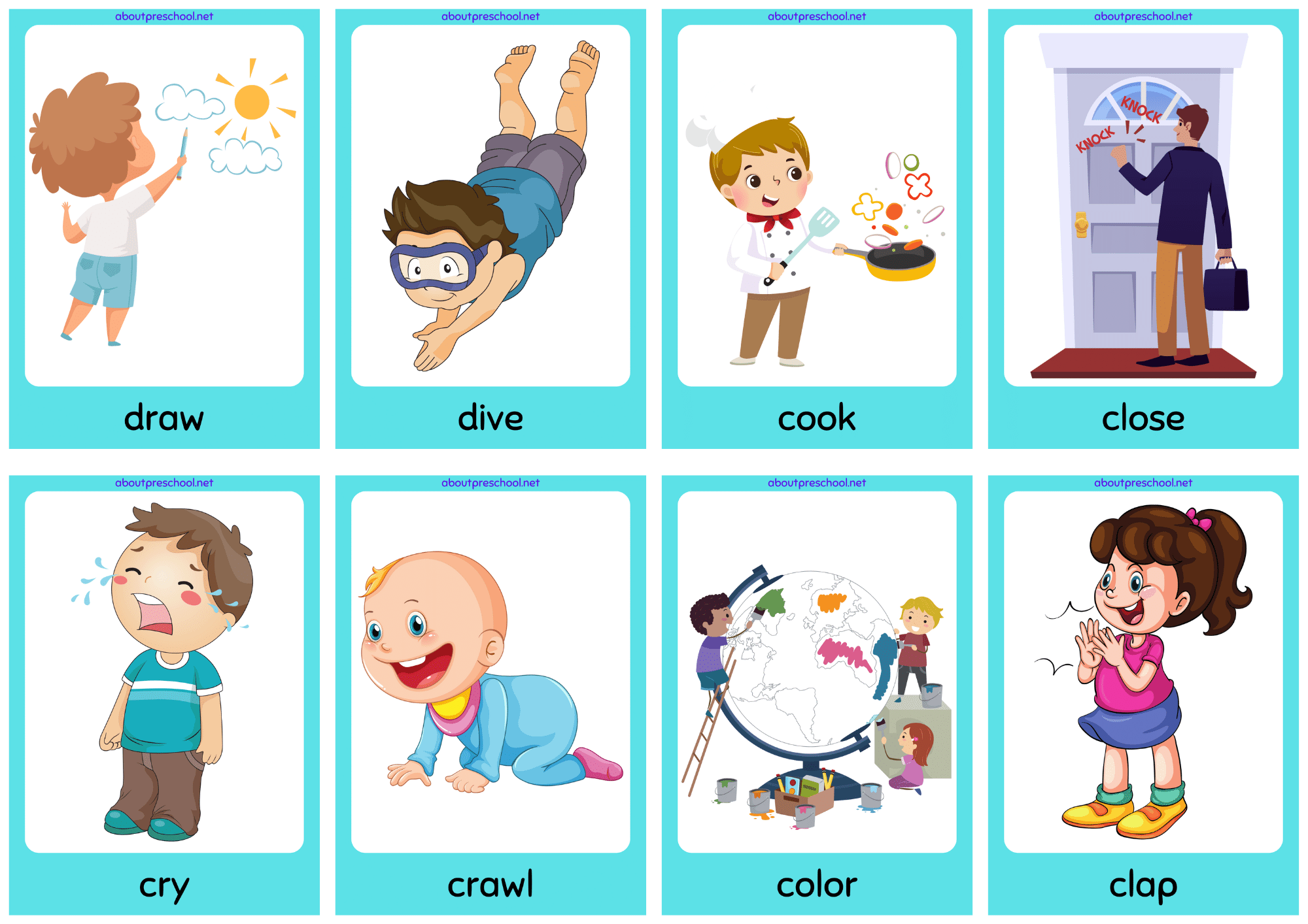 Action Verbs Flashacards 3
