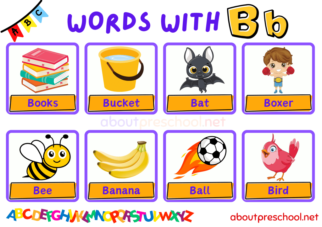 Words With B About Preschool Words With B About Preschool