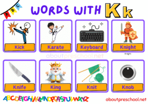 Words that start with Letter K